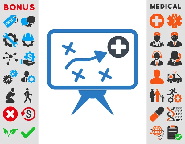 Stratégie de santé Icône — Image vectorielle