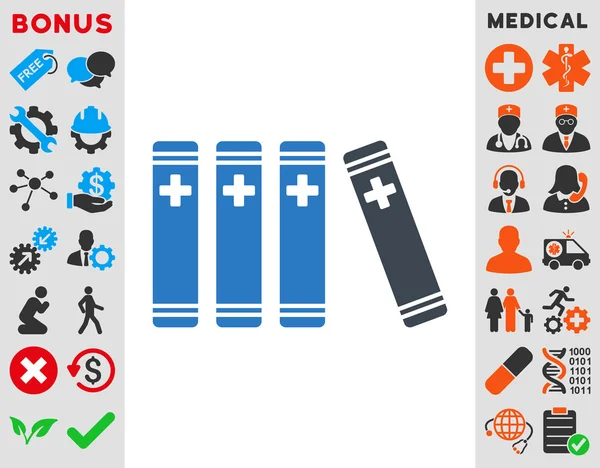 Icône Livres médicaux — Image vectorielle