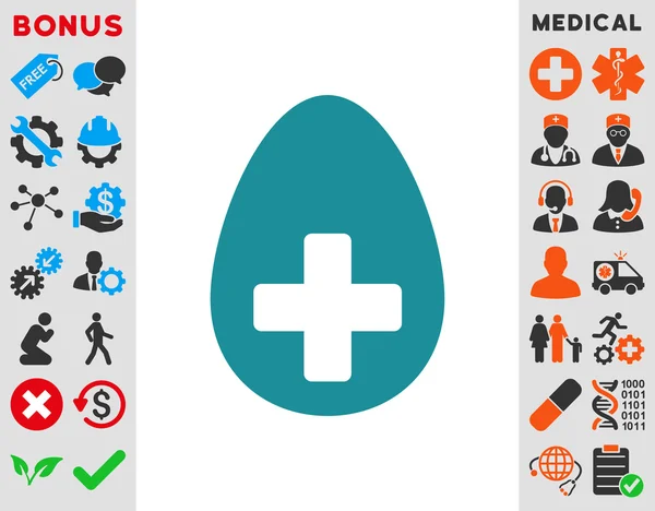 Icône d'oeuf plus — Image vectorielle