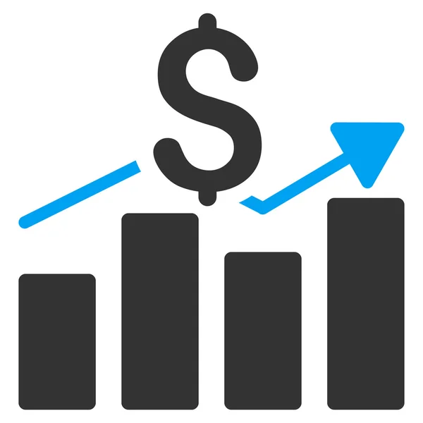 Barra di vendita Icona del grafico — Vettoriale Stock