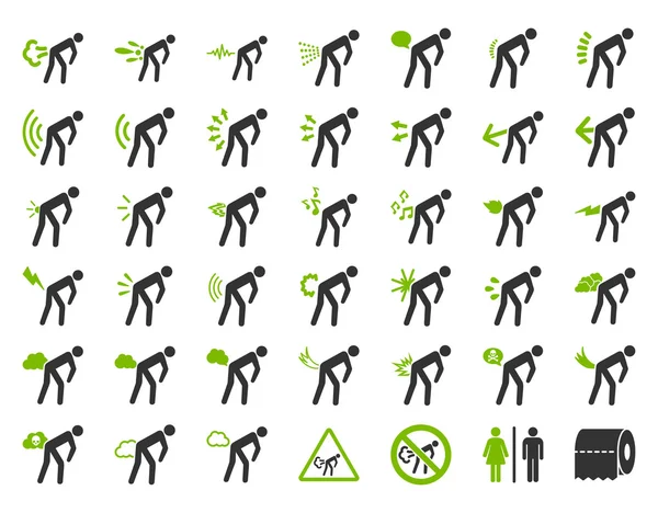 Stink Men Icon Collection — Stock Vector