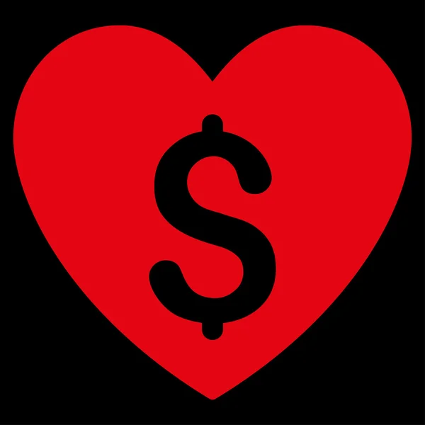 Betaalde liefde pictogram — Stockvector