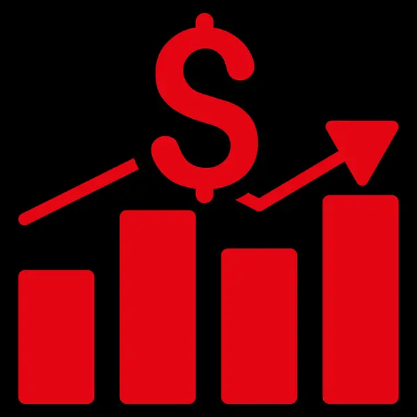 Barra di vendita Icona del grafico — Vettoriale Stock