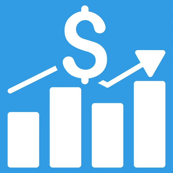 Satış çubuk grafik simgesini — Stok Vektör