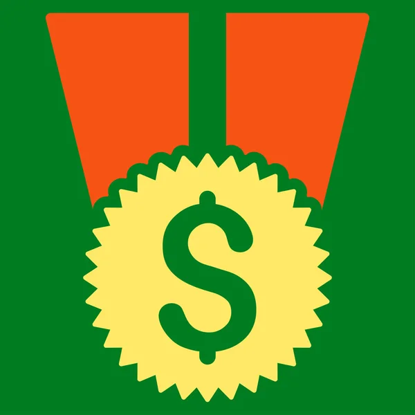 Financiële medaille pictogram — Stockvector