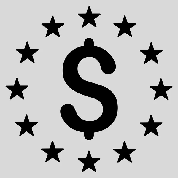 Икона звёзд доллара США — стоковый вектор