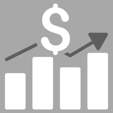 Satış çubuk grafik simgesini