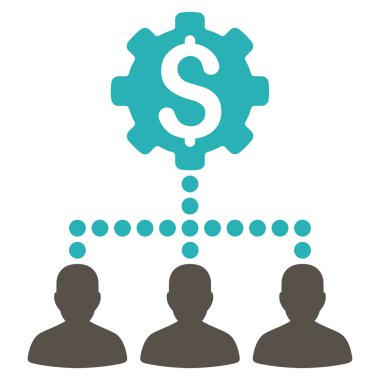 Endüstriyel banka müşterilerine simgesi