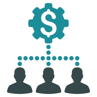 Endüstriyel banka müşterilerine simgesi