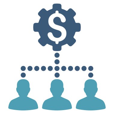 Endüstriyel banka müşterilerine simgesi