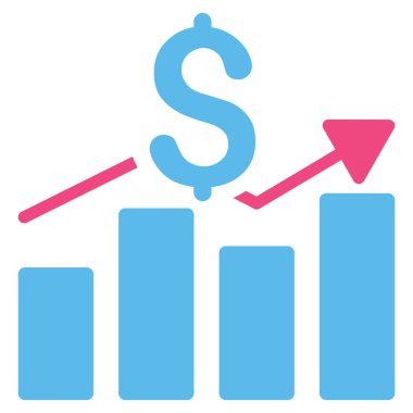 Satış çubuk grafik simgesini