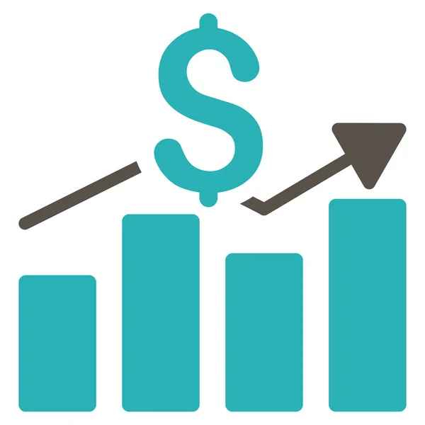 Icono gráfico de barras de ventas — Vector de stock