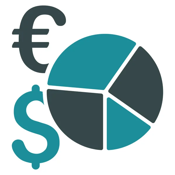 Pénzügyi kördiagram ikon — Stock Vector