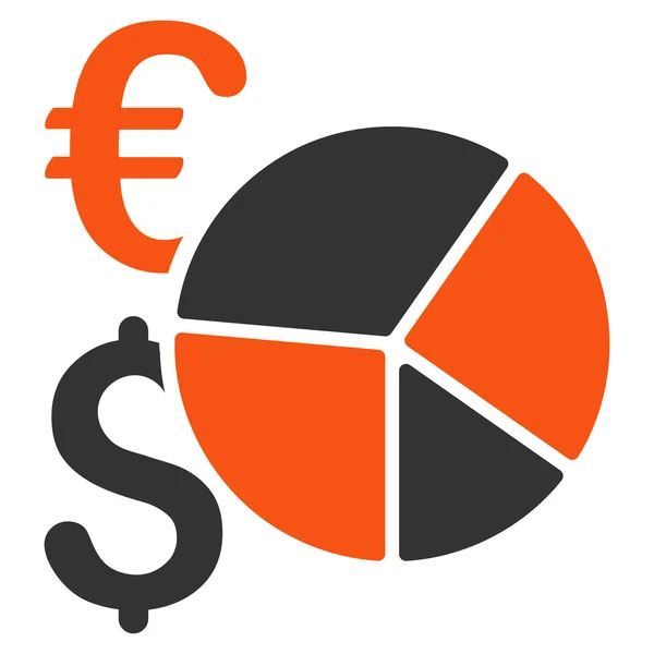Pénzügyi kördiagram ikon — Stock Vector