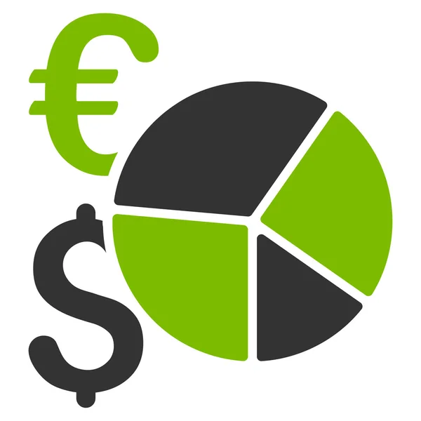 Finansowych wykres kołowy ikona — Wektor stockowy