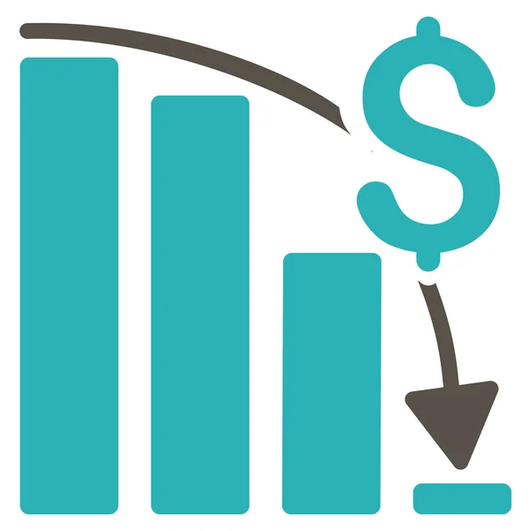 Ícone de crise financeira —  Vetores de Stock