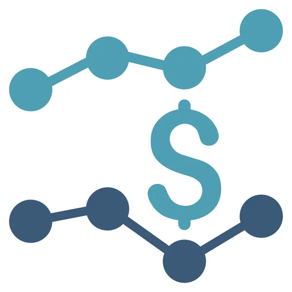 Ikona tendencje finansowe — Wektor stockowy