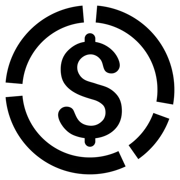 Financial Diagram Icon — Stock Vector