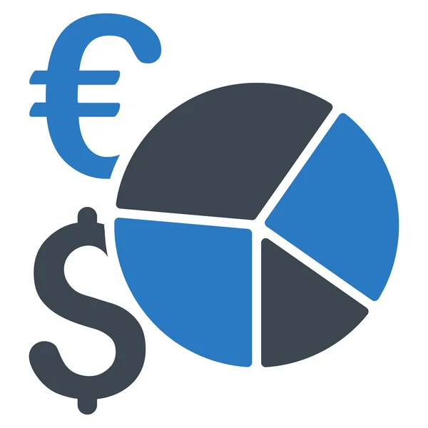 Ikona finanční výsečový graf — Stockový vektor