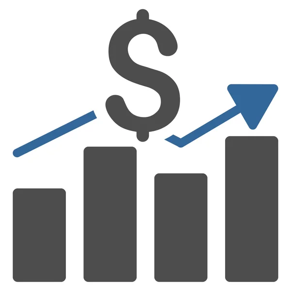 Satış çubuk grafik simgesini — Stok Vektör