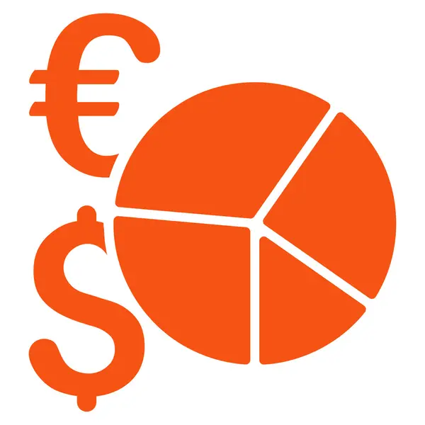 Icona del grafico a torta finanziaria — Vettoriale Stock