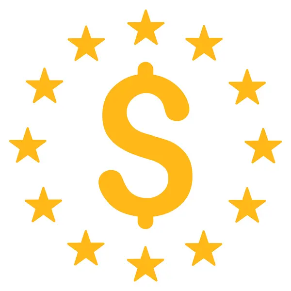 Ikona gwiazdki Dolar — Wektor stockowy