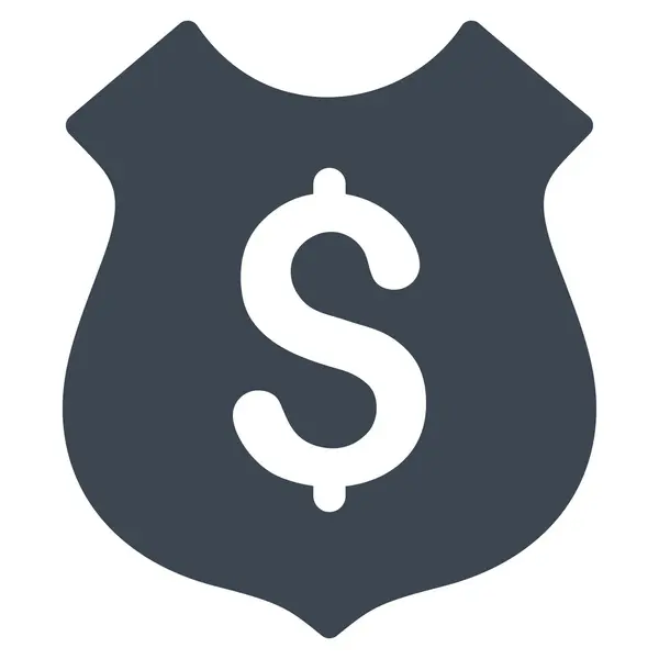 Ikona štítu finanční — Stockový vektor