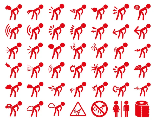 Fart Boys Icon Set — Stock Vector