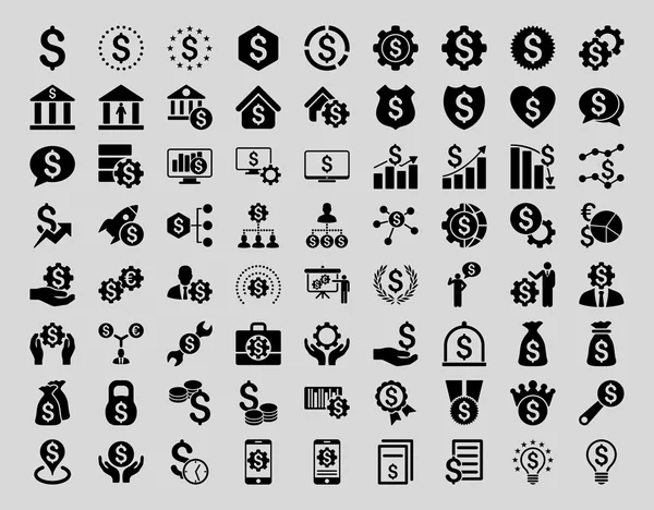 Conjunto de iconos de negocios financieros — Vector de stock