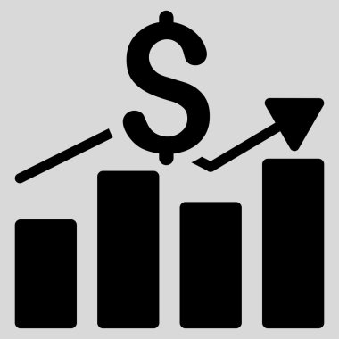 Satış çubuk grafik simgesini