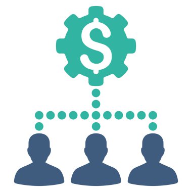 Endüstriyel banka müşterilerine simgesi