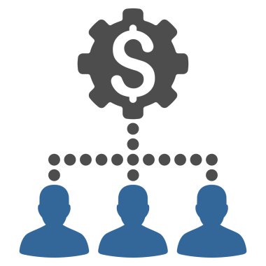 Endüstriyel banka müşterilerine simgesi