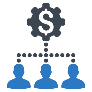 Endüstriyel banka müşterilerine simgesi