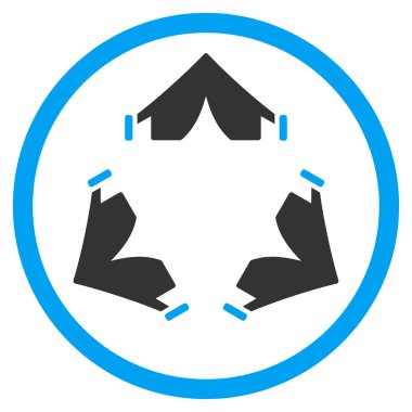 Çadır kampı simgesi yuvarlak