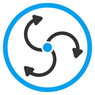 Fan döndürme yuvarlak simgesi