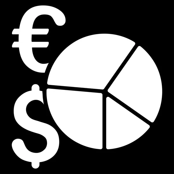 Finansiella cirkeldiagram ikonen — Stockfoto