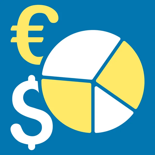 Finansowych wykres kołowy ikona — Zdjęcie stockowe