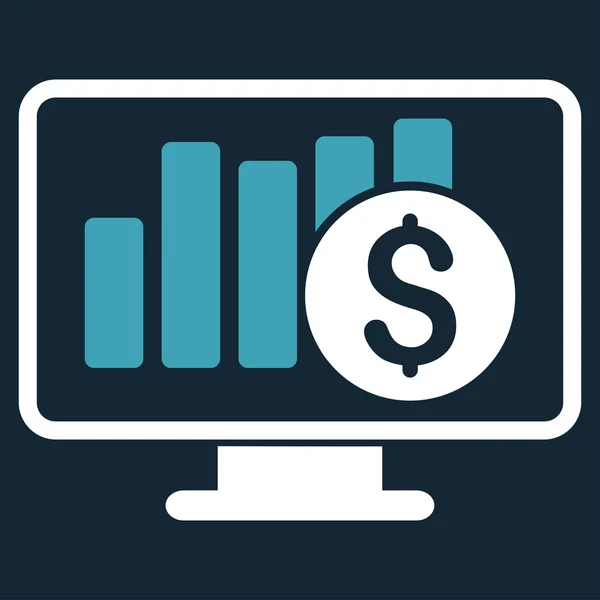 Icono de monitoreo del mercado de valores — Foto de Stock