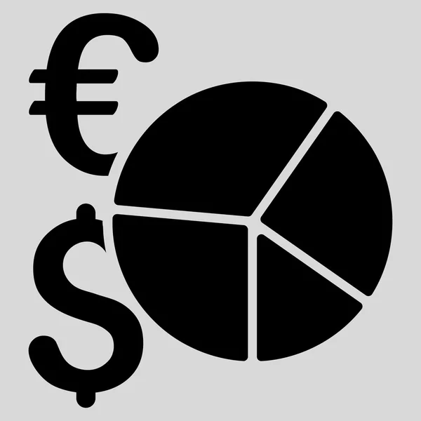 Finansiella cirkeldiagram ikonen — Stockfoto