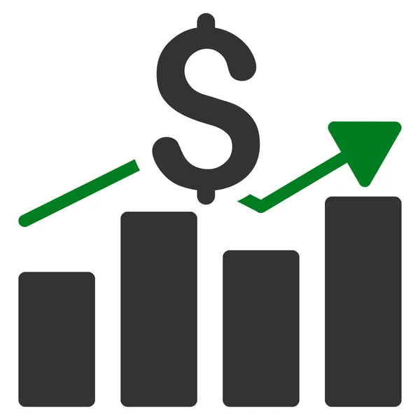 Verkoop Bar grafiek pictogram — Stockfoto