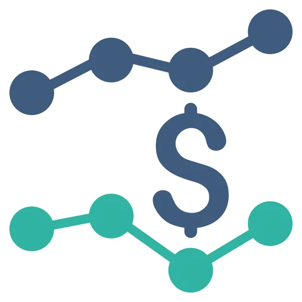 Ikona tendencje finansowe — Zdjęcie stockowe