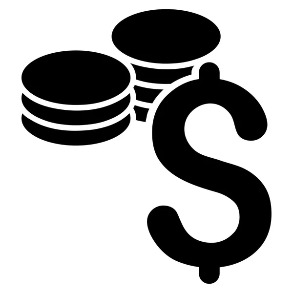 Dollar Coins Icon — Stock Photo, Image