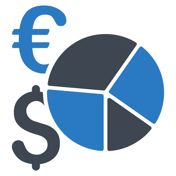 Pénzügyi kördiagram ikon — Stock Fotó