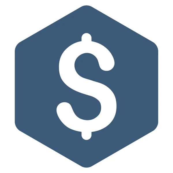 Dollar Hexagon Icon — Stock Photo, Image