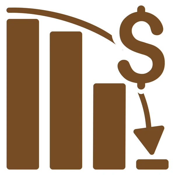 Ikona kryzysu finansowego — Zdjęcie stockowe