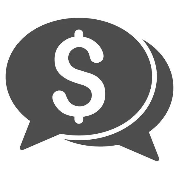 Finansiella Chat ikonen — Stockfoto