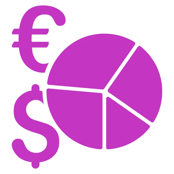 Icona del grafico a torta finanziaria — Foto Stock