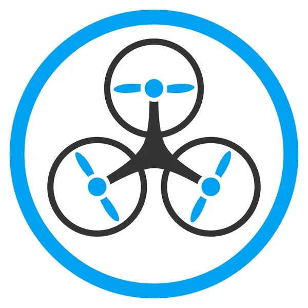 Tricopter afgeronde pictogram — Stockfoto