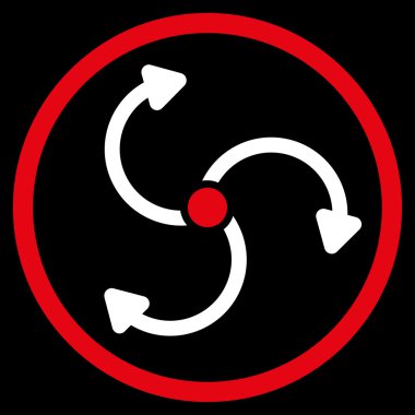 Fan döndürme yuvarlak simgesi