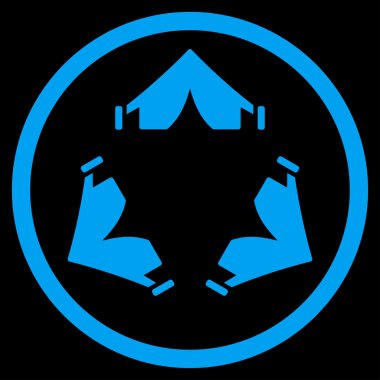 Çadır kampı simgesi yuvarlak